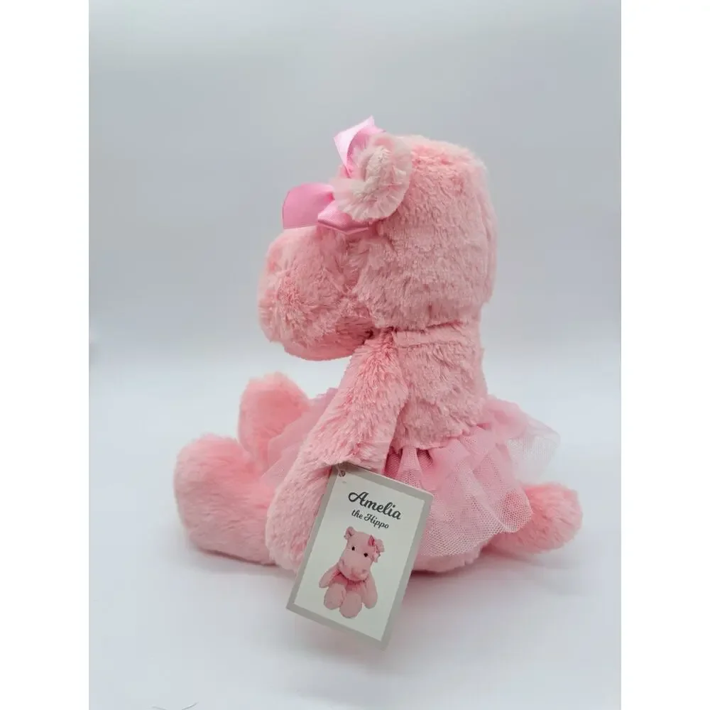 Aurora Pink Hippo Plush Amelia Twinkle Toes Dance Stuffed Toy Soft Rare HTF New